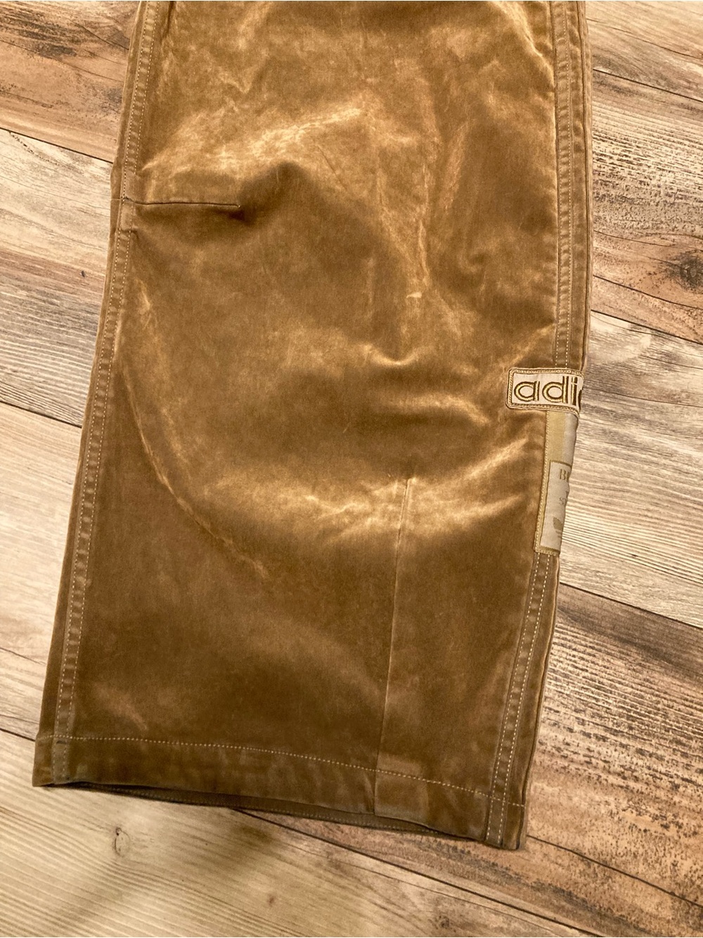 adidas Men's Corduroy Wide-Leg Pants in Camel Brown - Picture 5 of 5